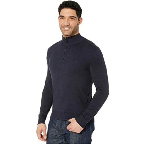 NWT Calvin Klein 1/4 Zip Sweater (Night Sky) - Picture 4 of 4